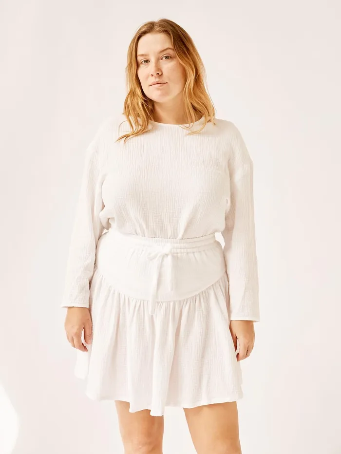 Women Honour Apparel 8211 Romance Mini Skirt In White The UNDONE Skirts