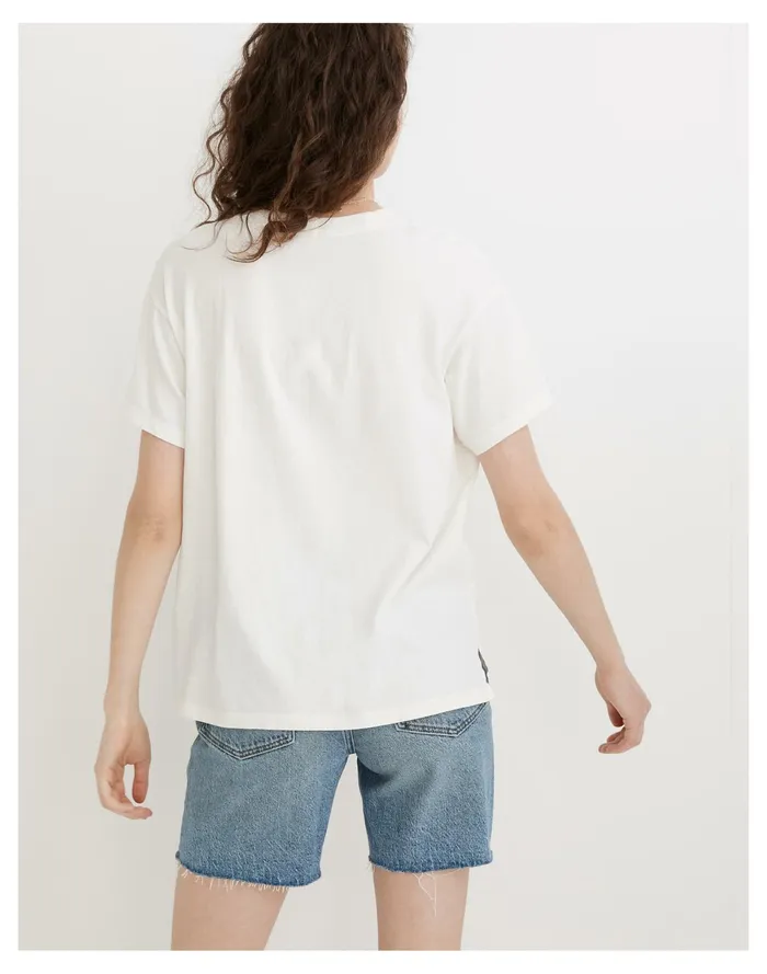 Women Indigo Floral Softfade Cotton Oversized Tee Lighthouse Madewell Tees Women Indigo Floral Softfade Cotton Oversized Tee Lighthouse Madewell Tees