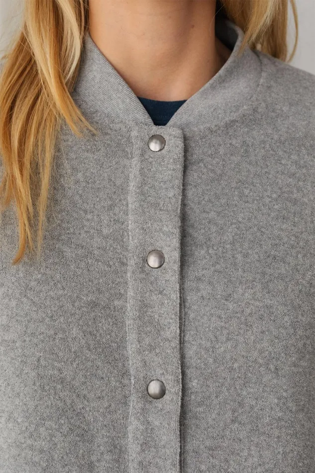 Women Jackets Women 8211 Edgell 8211 Grey Melange TWOTHIRDS Sweatshirts