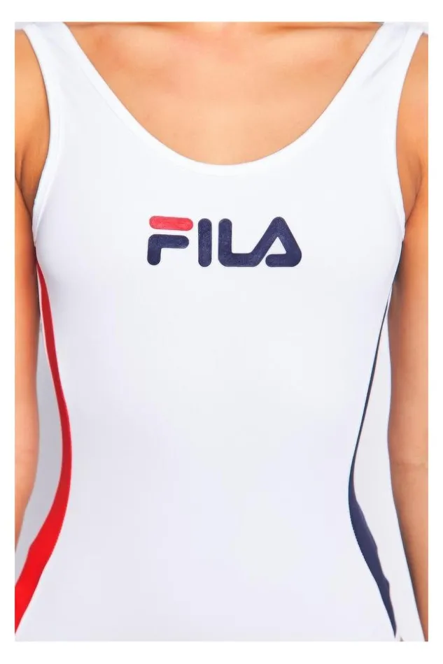 Women Jackie Bodysuit Bright White Fila 687103 Brentiny Paris Bodies
