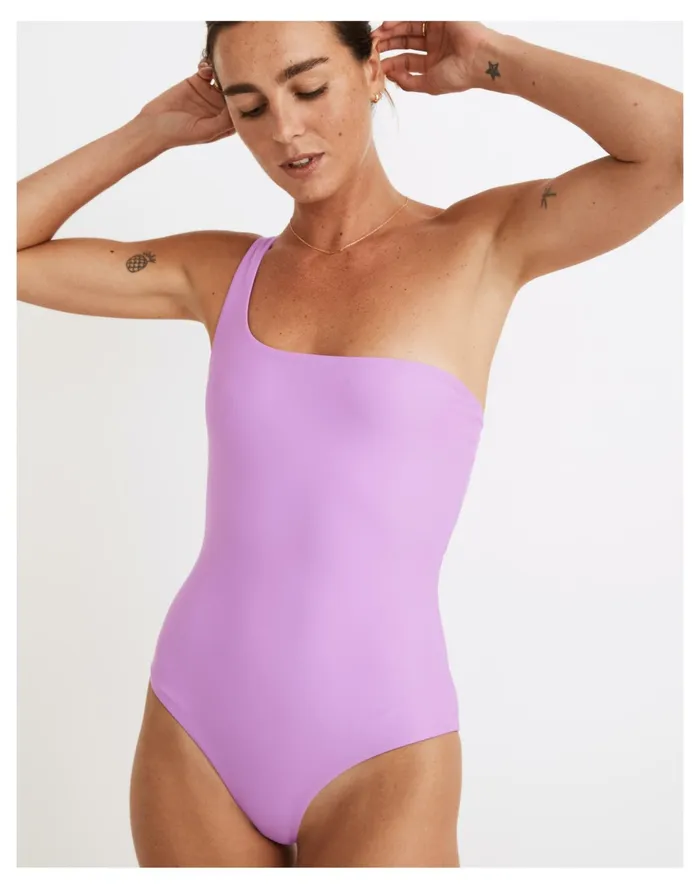 Women Jade Swim Apex One Piece Swimsuit Orchid Madewell Swim
