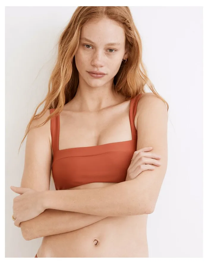 Women Jade Swim Coast Bikini Top Terracotta Madewell Swim Women Jade Swim Coast Bikini Top Terracotta Madewell Swim