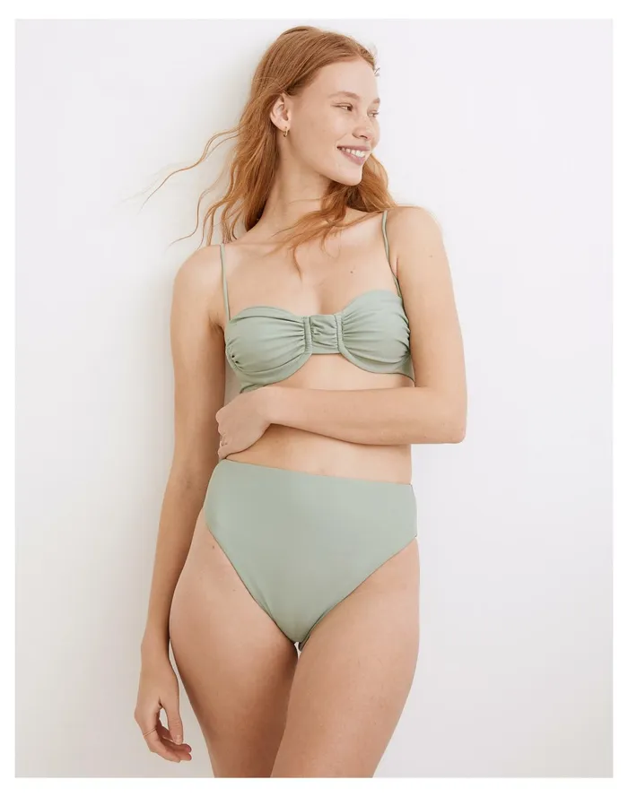 Women Jade Swim Mia Bikini Top Olive Madewell Swim
