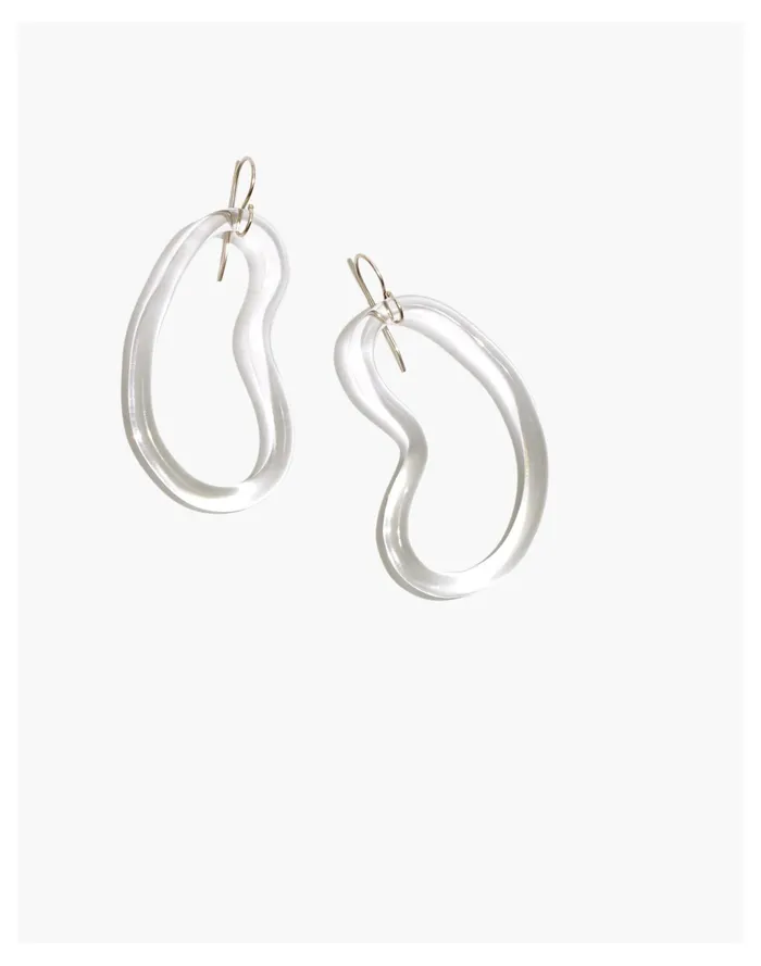 Women Jane DArensbourg Bean Clear Glass Earrings One Color Madewell Earrings