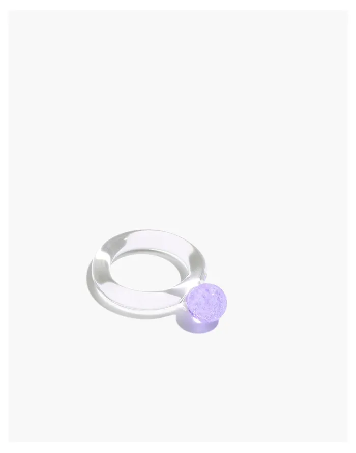 Women Jane DArensbourg Dot Lilac And Clear Glass Ring Light Purple Madewell Rings