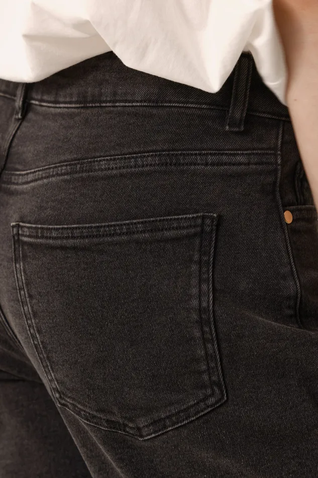 Women Jeans Louisette 3 Gris Jean Coton Gris Des Petits Hauts Denim