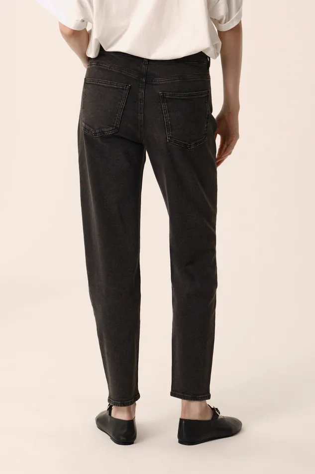Women Jeans Louisette 3 Gris Jean Coton Gris Des Petits Hauts Denim