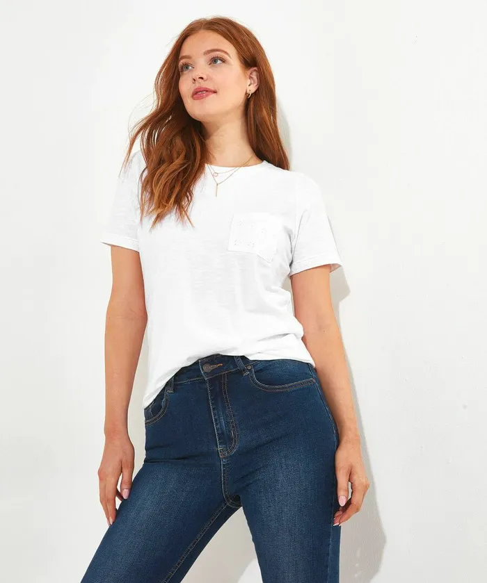 Women Joe Browns All In The Details Tee Whitebluecoral