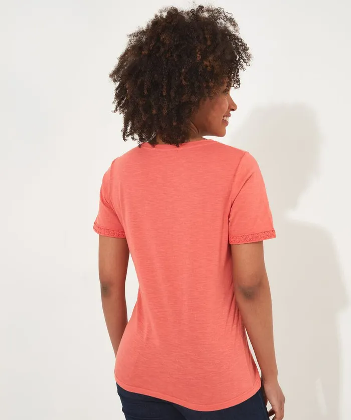Women Joe Browns All In The Details Tee Whitebluecoral Women Joe Browns All In The Details Tee Whitebluecoral