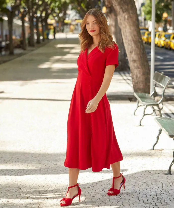 Women Joe Browns Amelie Vintage Dress Red Women Joe Browns Amelie Vintage Dress Red