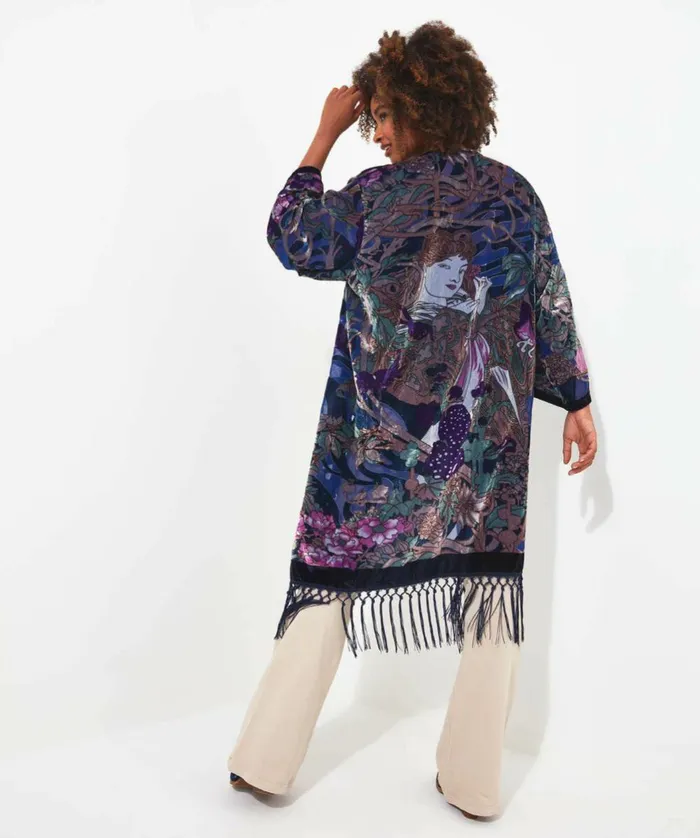 Women Joe Browns Art Nouveau Kimono Violet Multi Women Joe Browns Art Nouveau Kimono Violet Multi