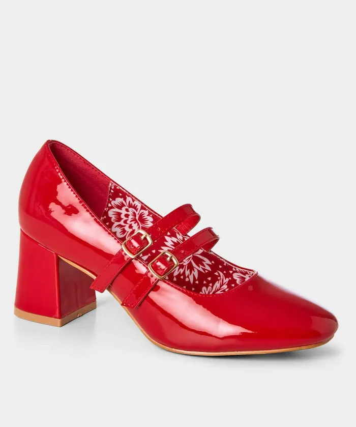 Women Joe Browns Cafe De Flore Patent Shoes Red Women Joe Browns Cafe De Flore Patent Shoes Red
