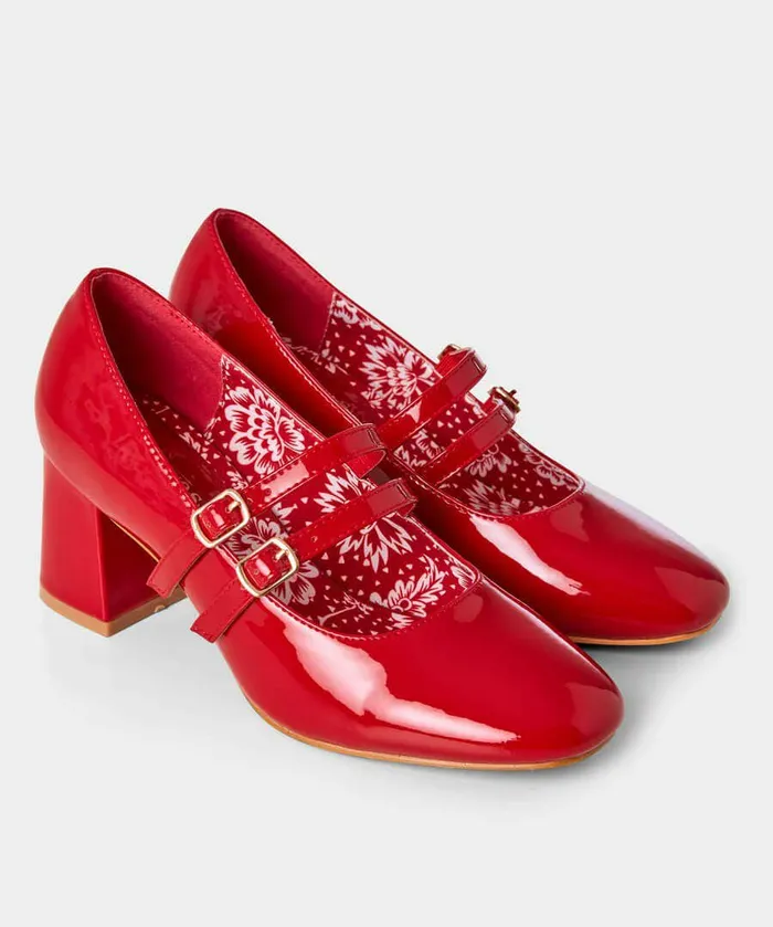 Women Joe Browns Cafe De Flore Patent Shoes Red Women Joe Browns Cafe De Flore Patent Shoes Red