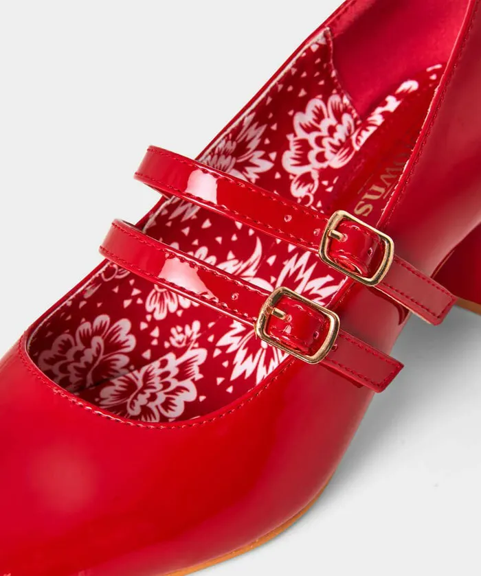 Women Joe Browns Cafe De Flore Patent Shoes Red Women Joe Browns Cafe De Flore Patent Shoes Red
