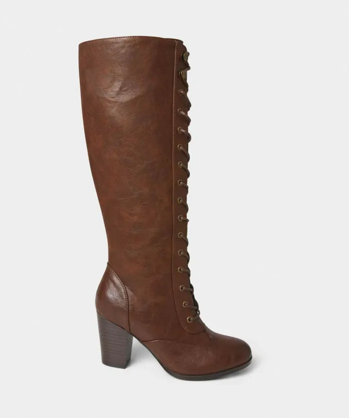 Women Joe Browns Louis Street Lace Up Boots Rich Brown