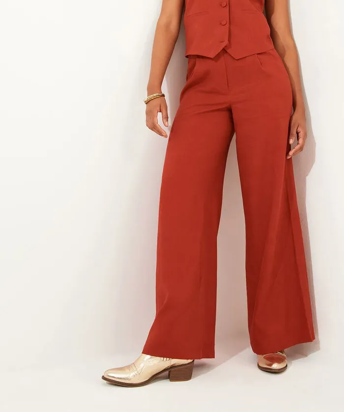 Women Joe Browns Lyla Linen Blend Trousers Rust Women Joe Browns Lyla Linen Blend Trousers Rust