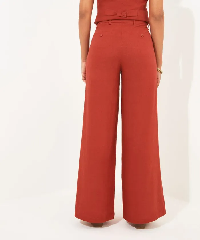 Women Joe Browns Lyla Linen Blend Trousers Rust Women Joe Browns Lyla Linen Blend Trousers Rust
