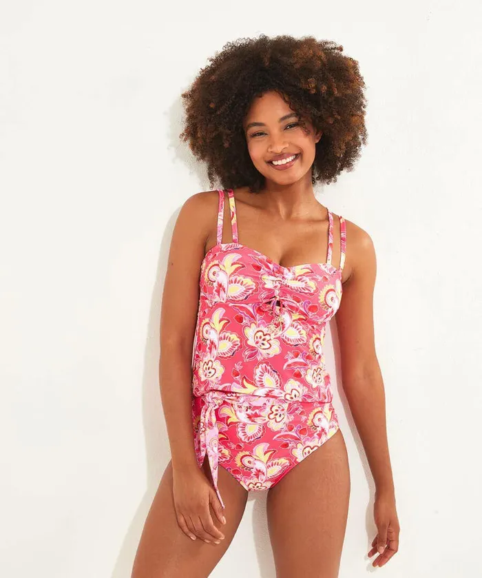 Women Joe Browns Malibu Beach Tankini Top Pink Multi Women Joe Browns Malibu Beach Tankini Top Pink Multi