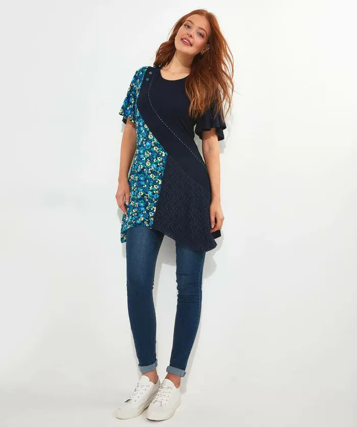 Women Joe Browns Perfect Panelled Tunic Blue Women Joe Browns Perfect Panelled Tunic Blue