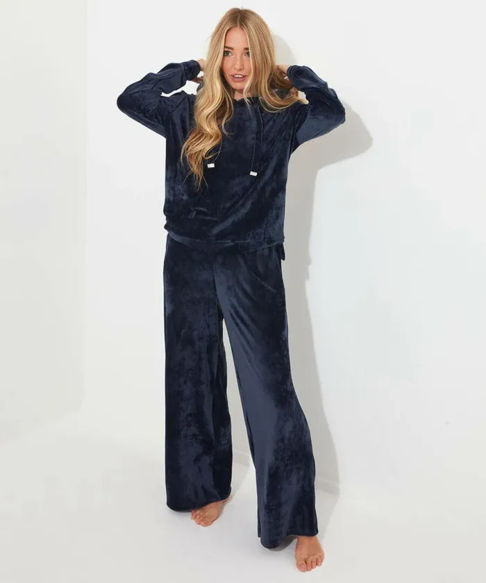 Women Joe Browns Sloe Joes Velour Trousers Midnight