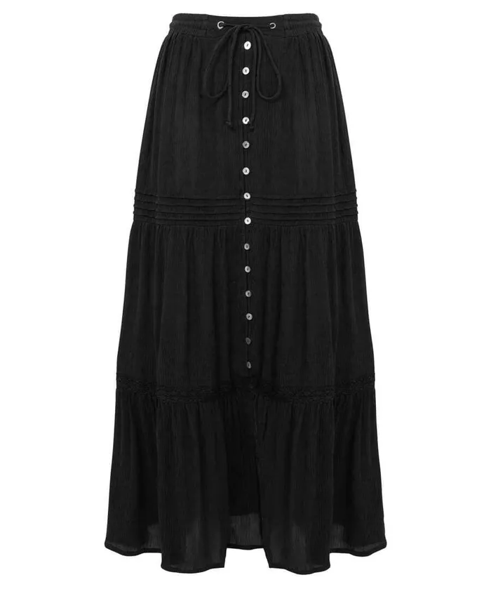 Women Joe Browns Sunny Days Tiered Skirt Yellowblack Women Joe Browns Sunny Days Tiered Skirt Yellowblack