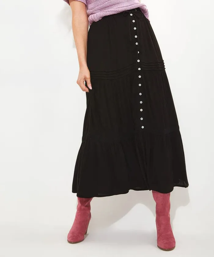 Women Joe Browns Sunny Days Tiered Skirt Yellowblack Women Joe Browns Sunny Days Tiered Skirt Yellowblack