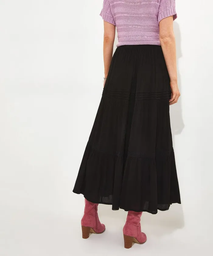 Women Joe Browns Sunny Days Tiered Skirt Yellowblack Women Joe Browns Sunny Days Tiered Skirt Yellowblack