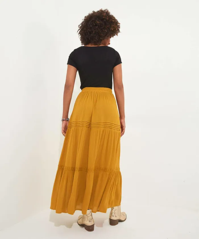 Women Joe Browns Sunny Days Tiered Skirt Yellowblack Women Joe Browns Sunny Days Tiered Skirt Yellowblack