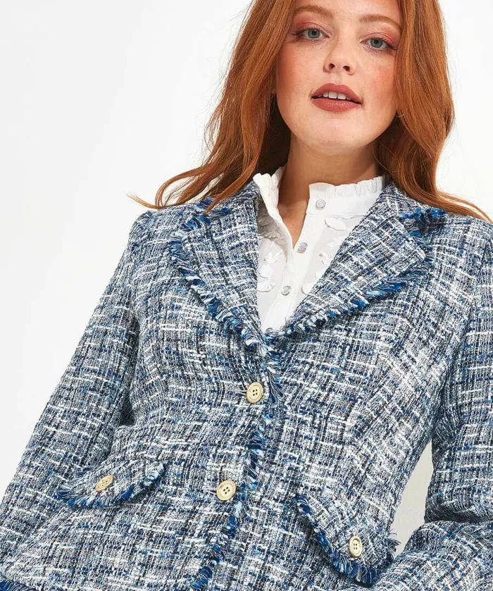 Women Joe Browns Truly Tweed Jacket Blue Women Joe Browns Truly Tweed Jacket Blue