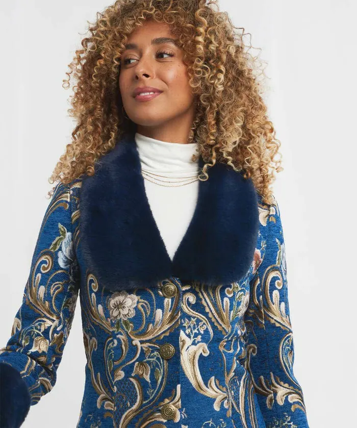 Women Joe Browns What A Statement Longline Coat Blue Women Joe Browns What A Statement Longline Coat Blue