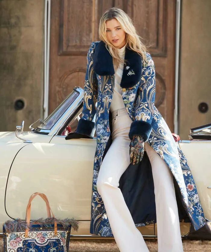 Women Joe Browns What A Statement Longline Coat Blue Women Joe Browns What A Statement Longline Coat Blue