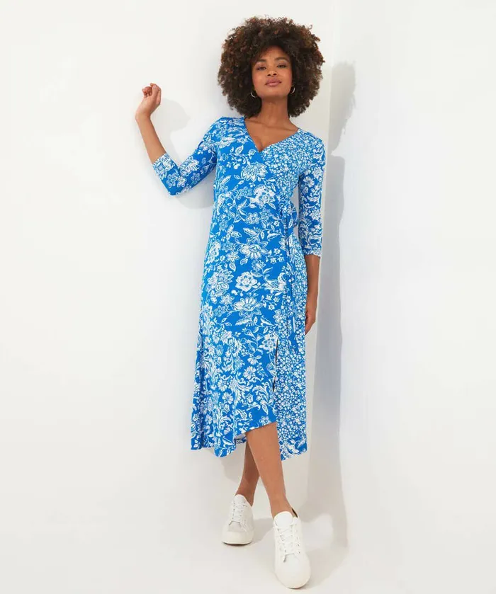 Women Joe Browns Wonderful Wrap Jersey Dress Blue Women Joe Browns Wonderful Wrap Jersey Dress Blue