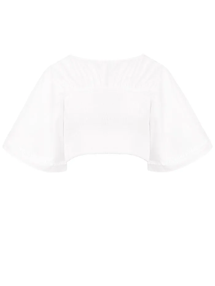 Women Joslin 8211 Jillian Cotton Top In Optical White The UNDONE Tops