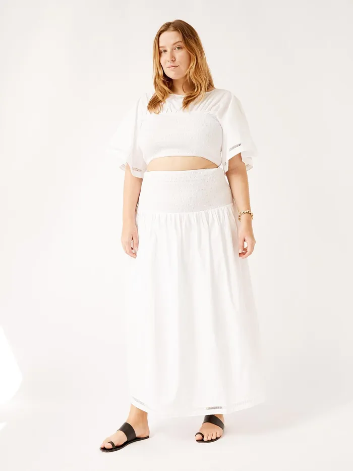 Women Joslin 8211 Jillian Cotton Top In Optical White The UNDONE Tops