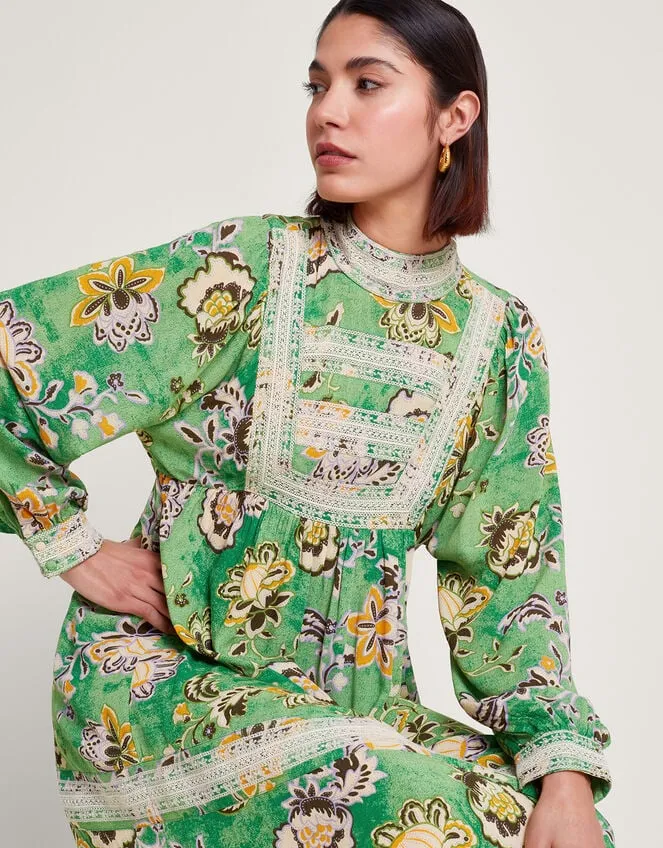 Women Juliet Floral Dress Green Monsoon Dresses