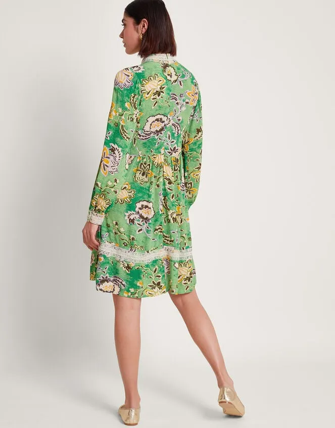 Women Juliet Floral Dress Green Monsoon Dresses
