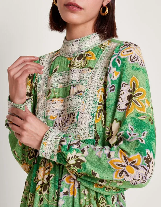 Women Juliet Floral Dress Green Monsoon Dresses