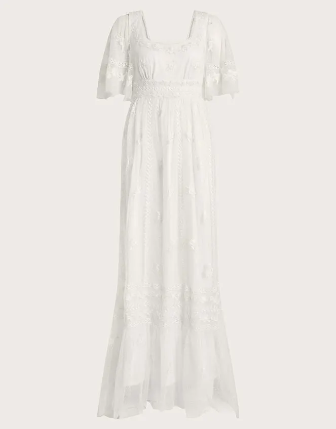 Women Julita Embroidered Lace Bridal Dress Ivory Monsoon Dresses