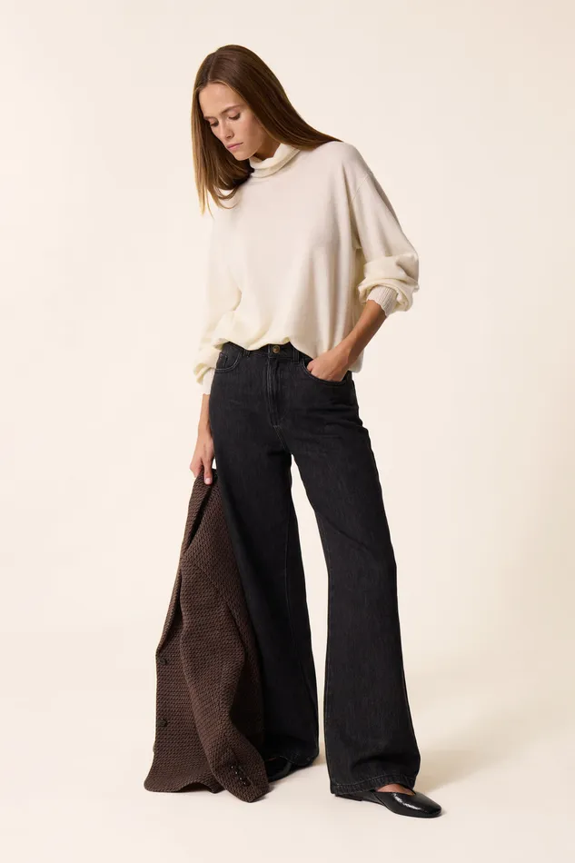 Women Jumper Armonie Creme Pull Laine Mrinos Blanc Crme Des Petits Hauts Jumpers and Cardigans