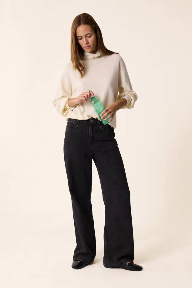 Women Jumper Armonie Creme Pull Laine Mrinos Blanc Crme Des Petits Hauts Jumpers and Cardigans