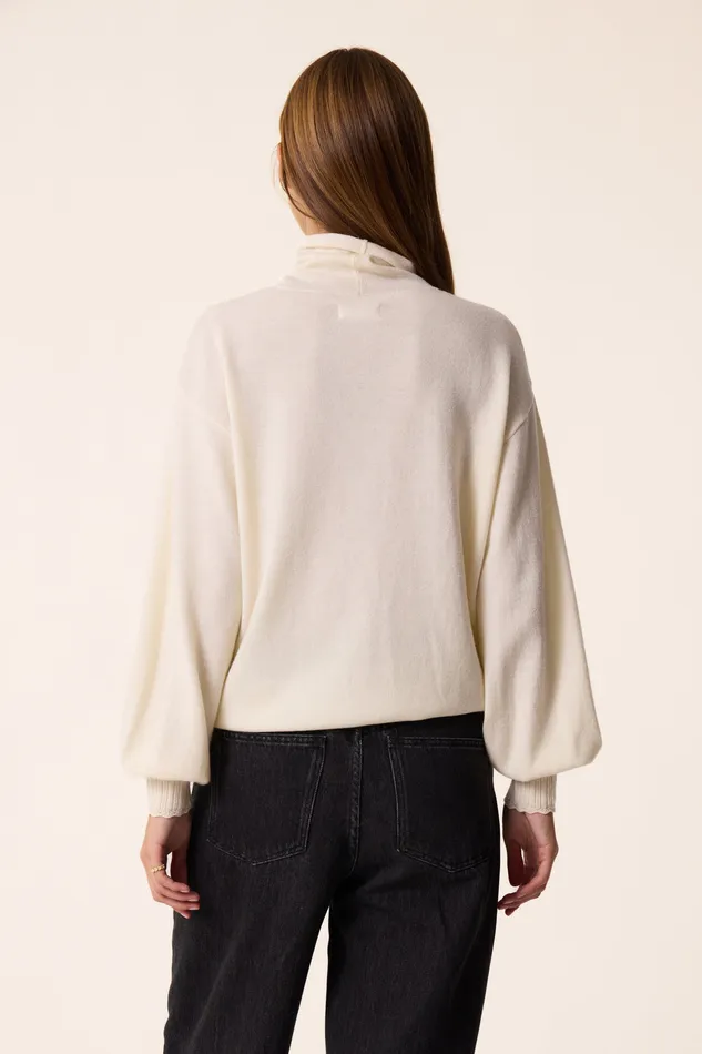 Women Jumper Armonie Creme Pull Laine Mrinos Blanc Crme Des Petits Hauts Jumpers and Cardigans