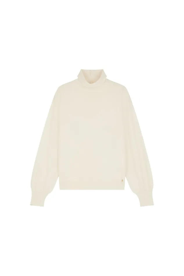 Women Jumper Armonie Creme Pull Laine Mrinos Blanc Crme Des Petits Hauts Jumpers and Cardigans