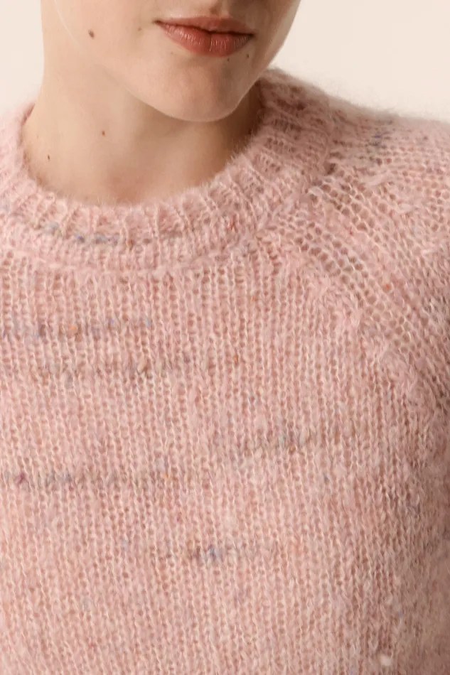 Women Jumper Ayo Brume Poudre Pull Mohair Rose Clair Des Petits Hauts Jumpers and Cardigans