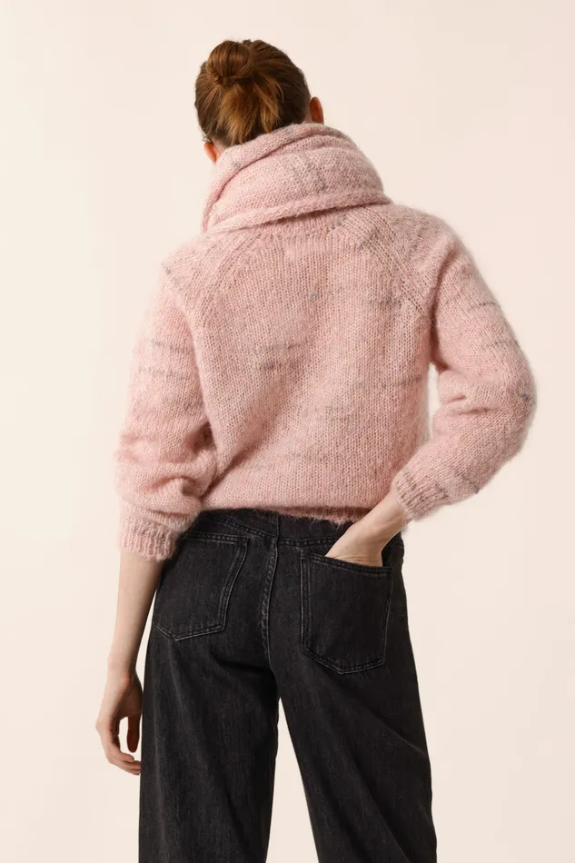Women Jumper Ayo Brume Poudre Pull Mohair Rose Clair Des Petits Hauts Jumpers and Cardigans