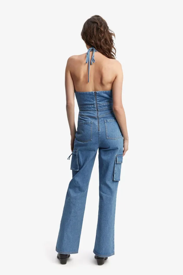Women Jumpsuits Bardot Zerah Cargo Jumpsuit In Vintage Blue Vintage Blue Women Jumpsuits Bardot Zerah Cargo Jumpsuit In Vintage Blue Vintage Blue