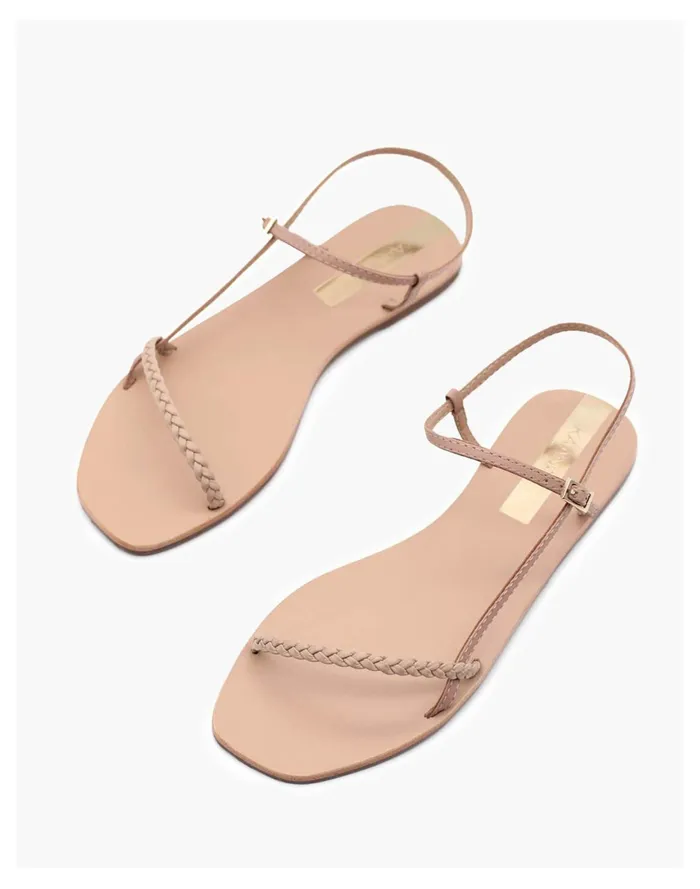 Women KAANAS ALINE BRAIDED NAKED SANDAL Nude Madewell Sandals