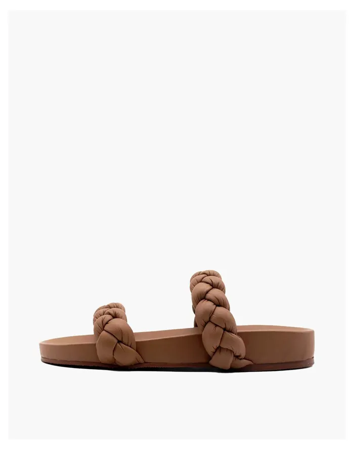 Women KAANAS Coco Chunky Braided Pool Slides Coffee Madewell Sandals Women KAANAS Coco Chunky Braided Pool Slides Coffee Madewell Sandals