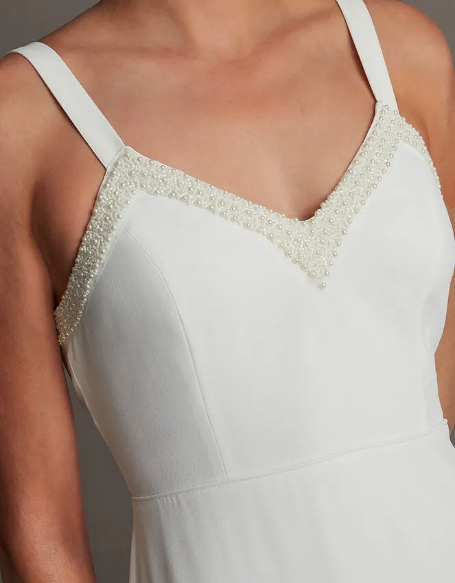 Women Kate Pearl Trim Bridal Dress Ivory Monsoon Dresses