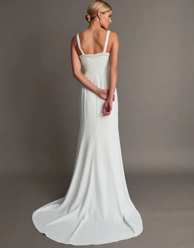 Women Kate Pearl Trim Bridal Dress Ivory Monsoon Dresses