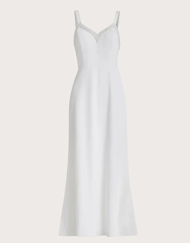 Women Kate Pearl Trim Bridal Dress Ivory Monsoon Dresses